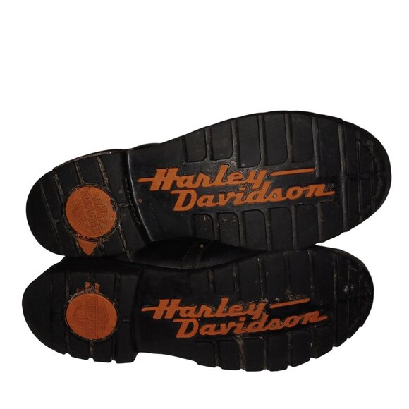Harley-Davidson Mens Black Leather Ruskin Lace-Up Motorcycle Boots Size 11.5 M - Picture 2 of 15